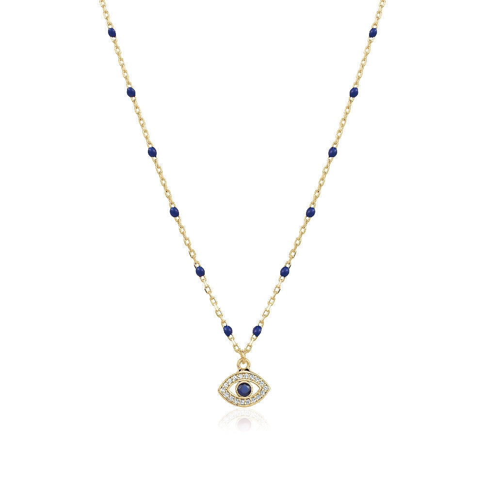 Rosary Chain Evil Eye Protection Necklace - Available In 4 Colors