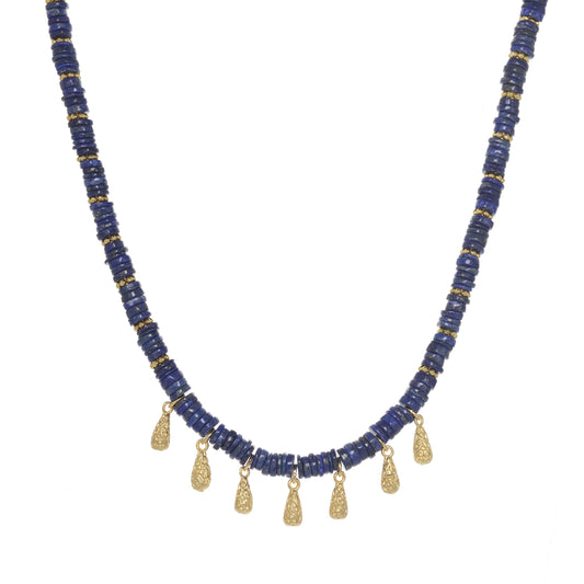 Blue Lapis Lazuli Raindrop Necklace