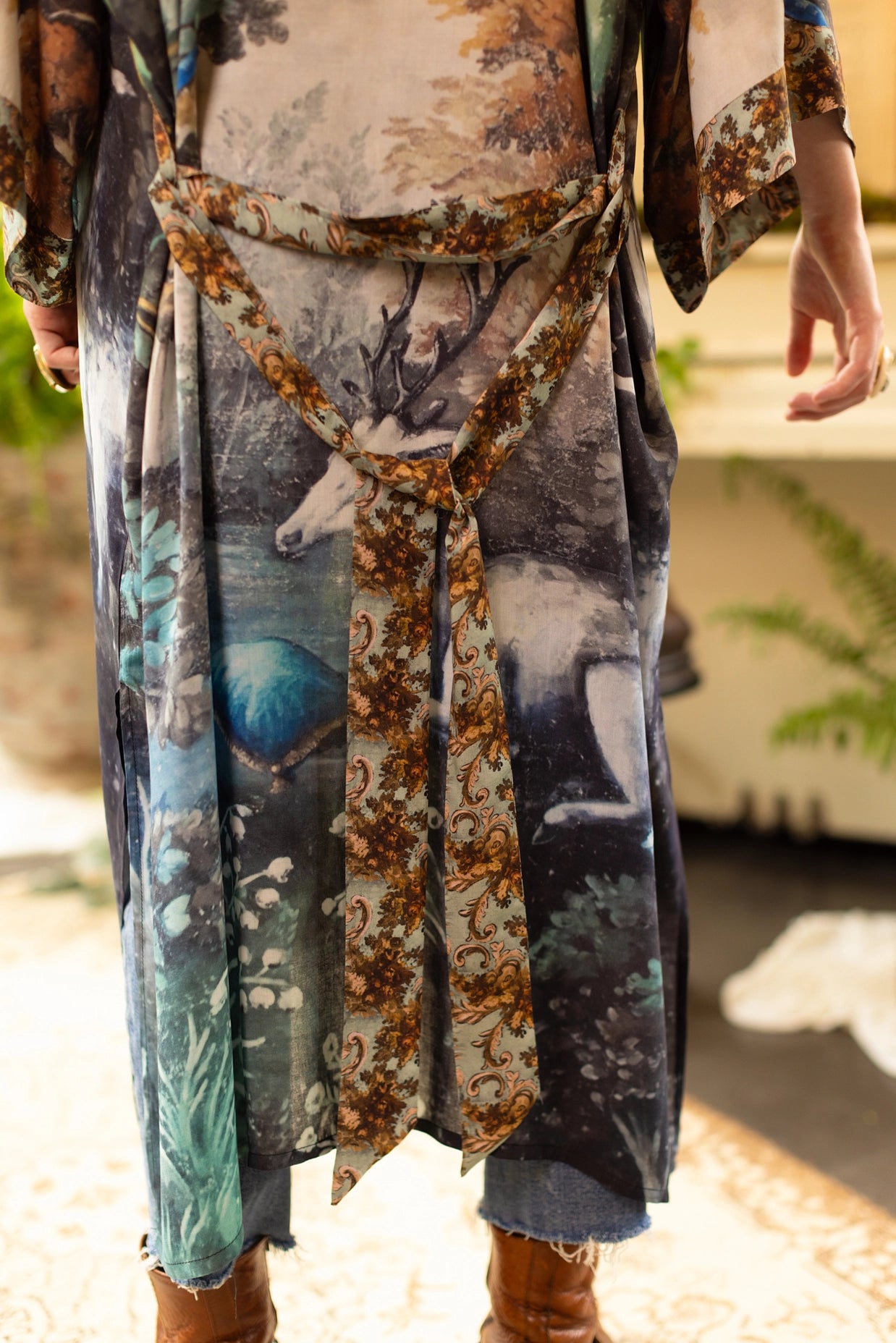 Market Of Stars Theatre of Dreams Bohéme Bamboo Long Kimono with Deer - Preorder Ships August 1 - 30th