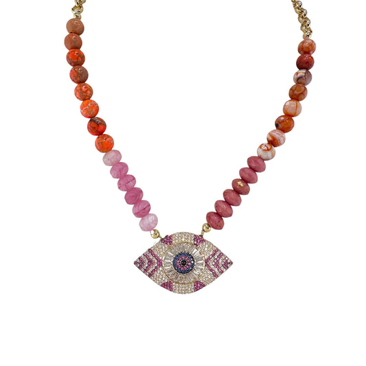 Patricia Mystic Magnet Necklace – Evil Eye Gemstone Chain