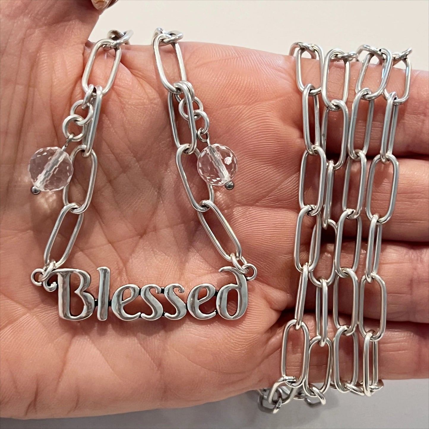 Blessed Long Chain Mantra Necklace