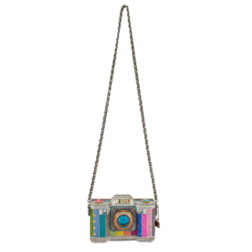 Mary Frances - Life in Color Beaded Crossbody Camera Handbag