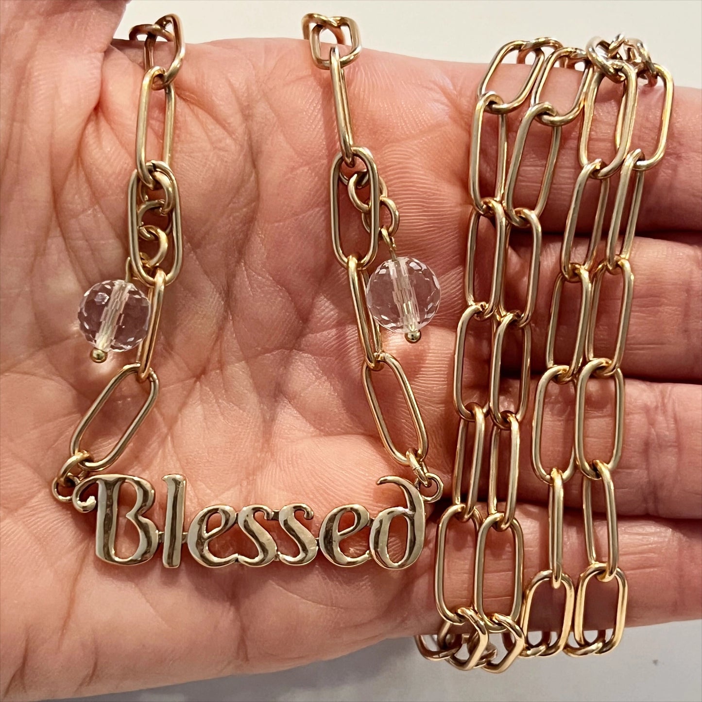 Blessed Long Chain Mantra Necklace