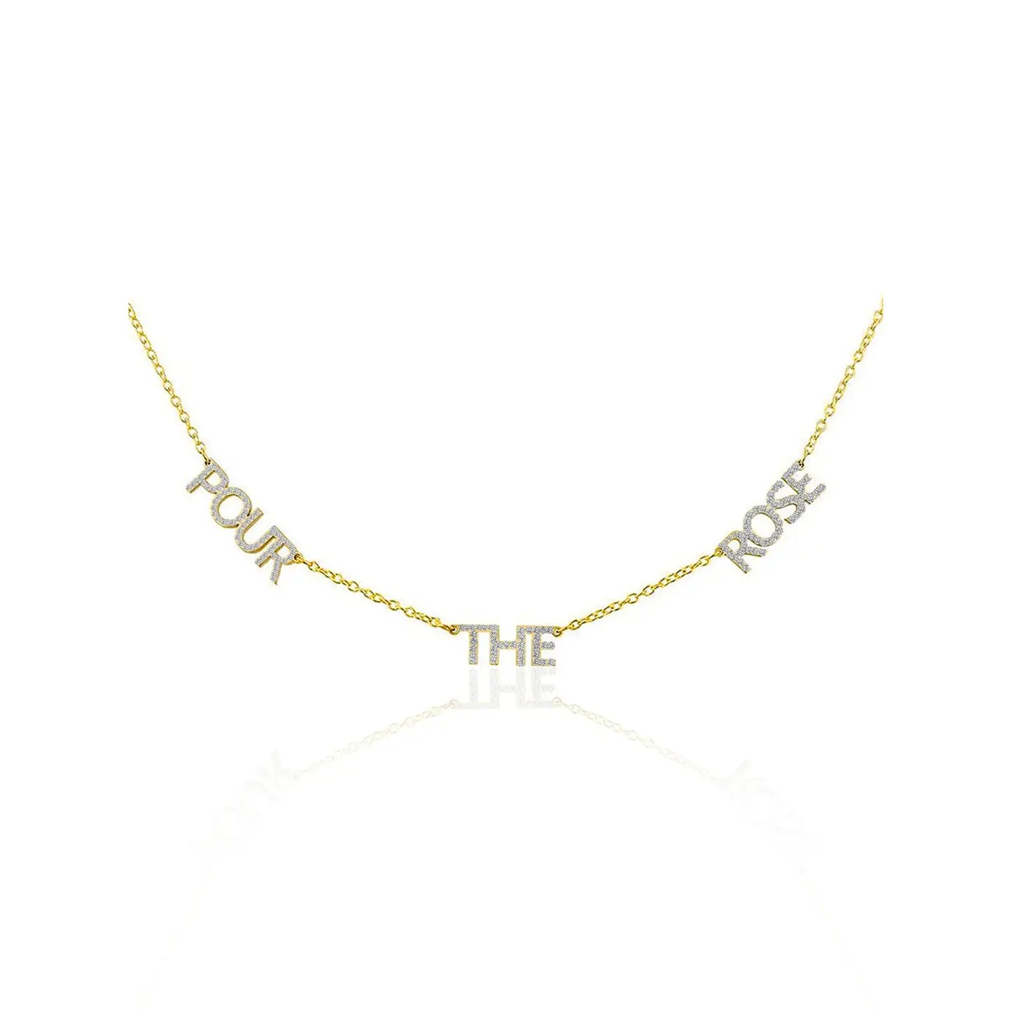 Pour The Rose CZ Necklace