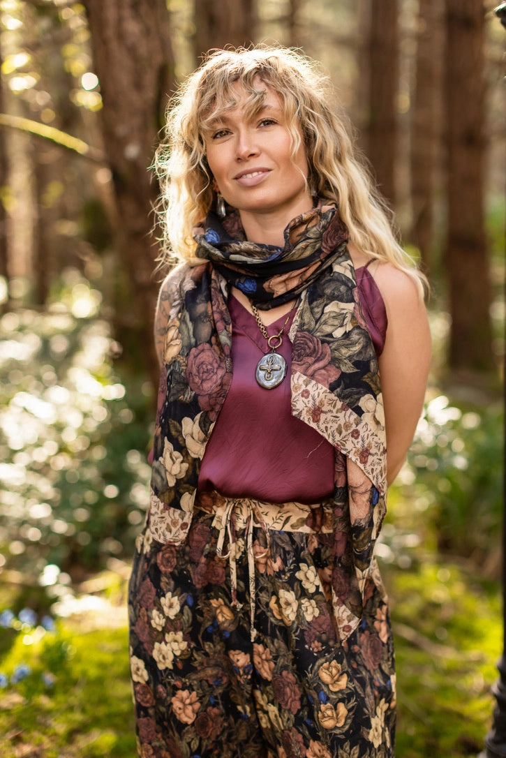 Lionheart Bohemian Scarf w/ Botanicals & Narnia Print Pre-Order Ships March 2026