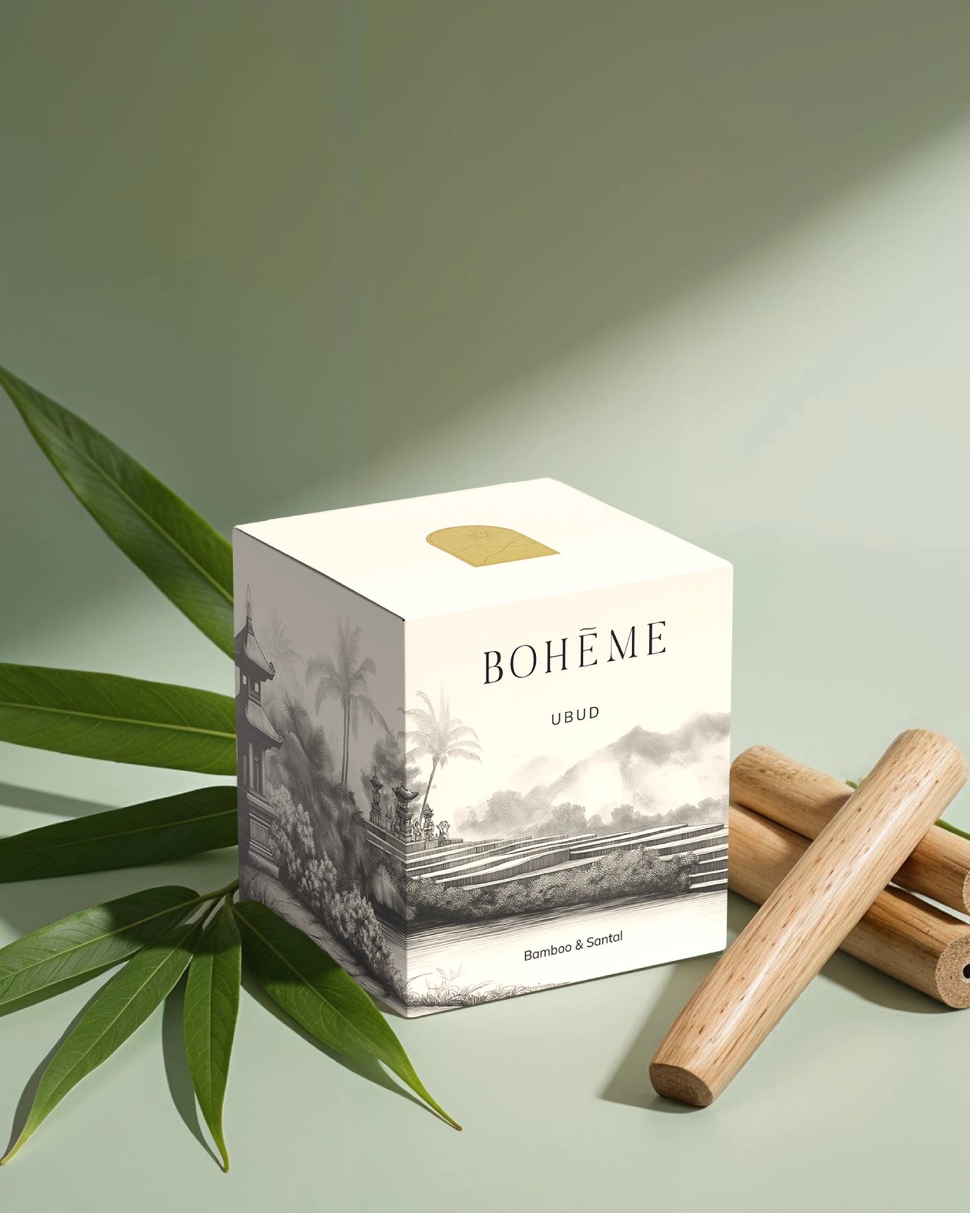 Boħeme Fragrance Collection - Ubud Candle - Bamboo, Coconut & Sandalwood