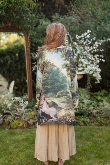 The Mythmaker Matinée Duster Kimono w/ Landscape & Unicorn Pre-Order Ship March 2026