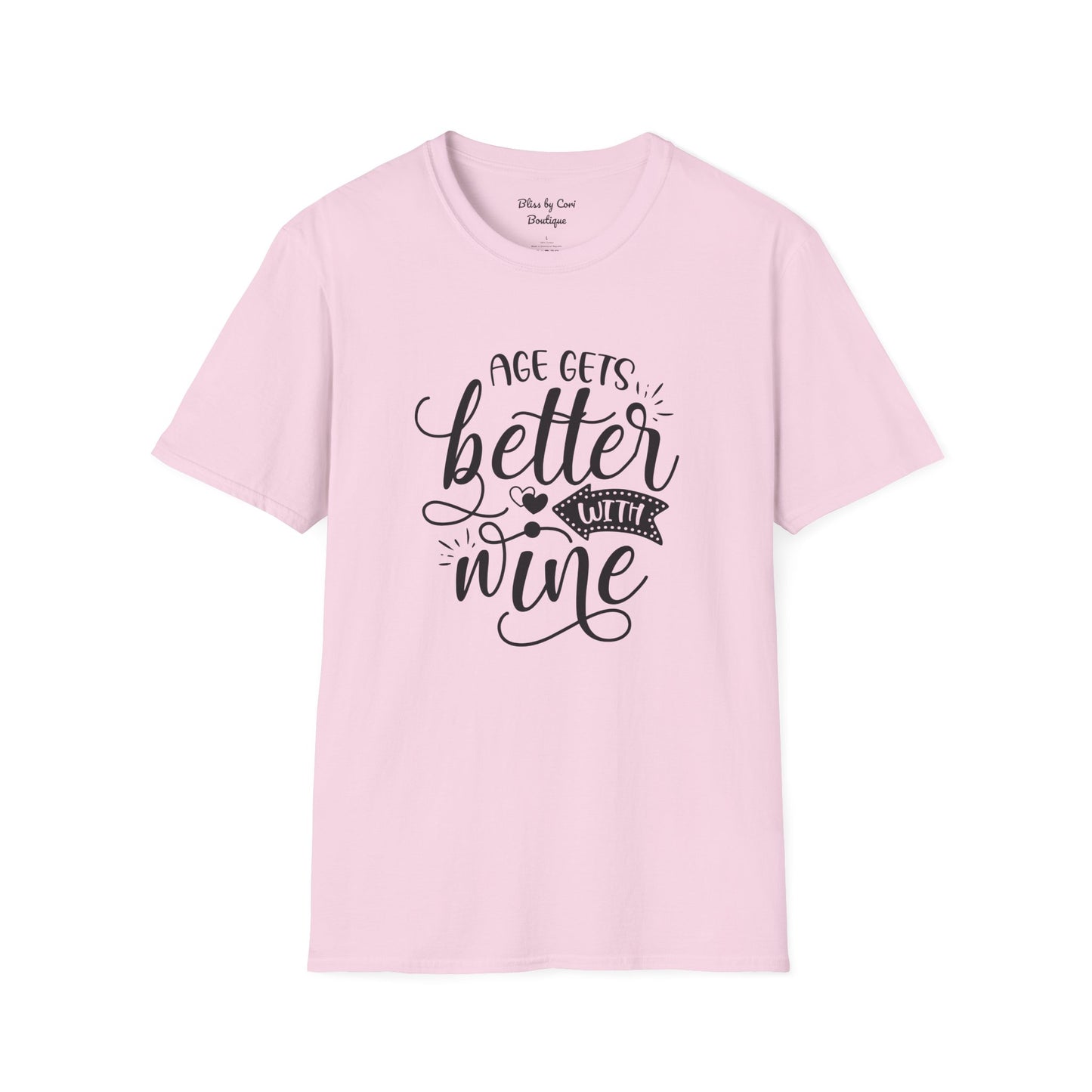 Age gets Better With Wine Softstyle T-Shirt Available In 14 Colors