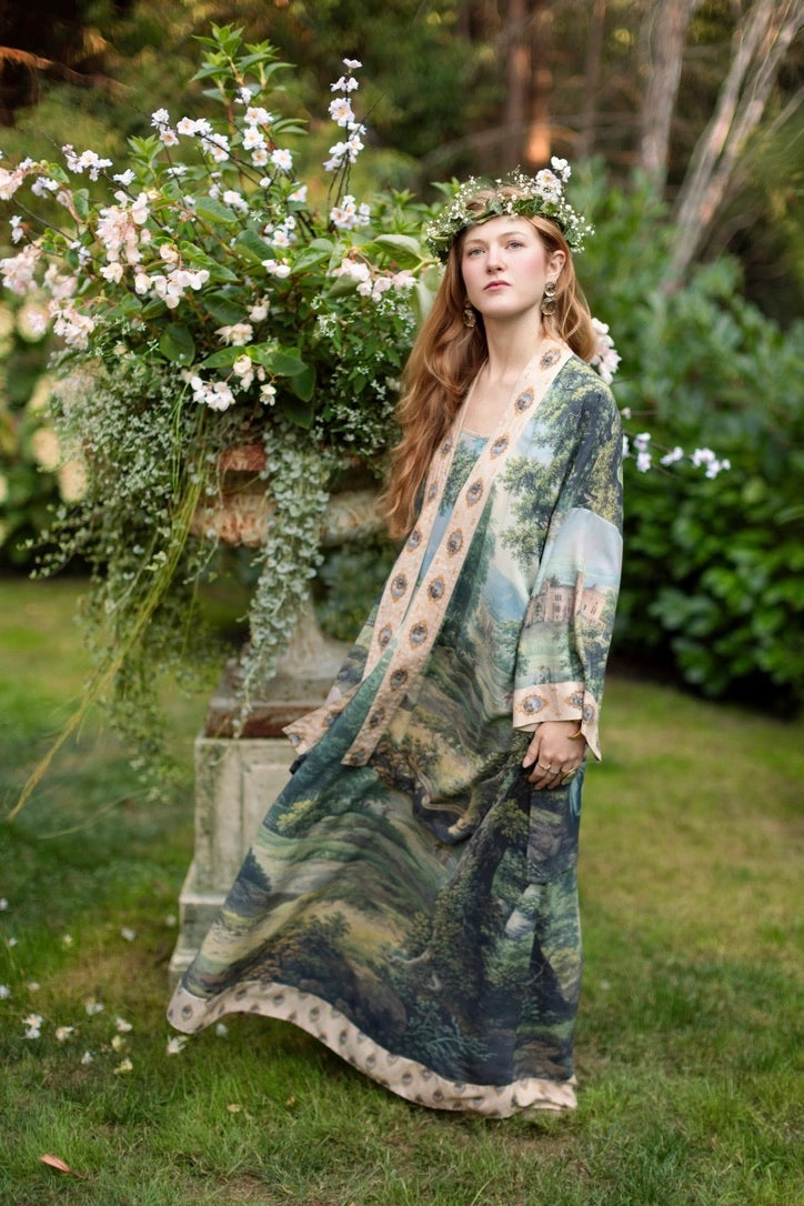 The Mythmaker Matinée Duster Kimono w/ Landscape & Unicorn Pre-Order Ship March 2026