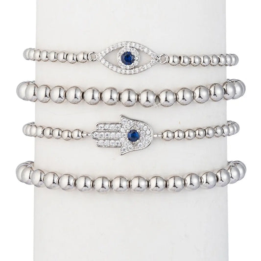 Evil Eye Hamsa Bracelet Stack