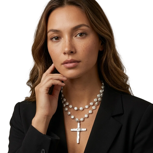 Pearl Cross Necklace