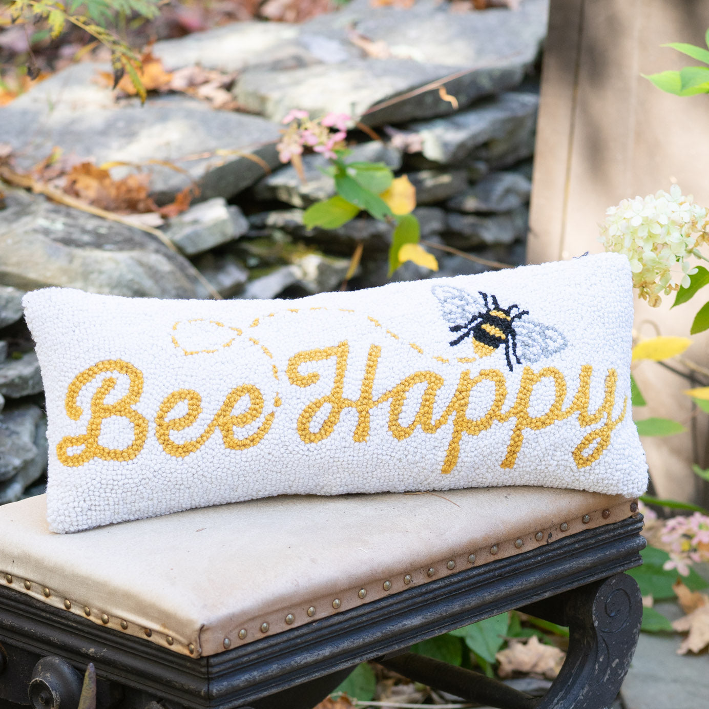 Bee Happy Hook Pillow - Preorder For July