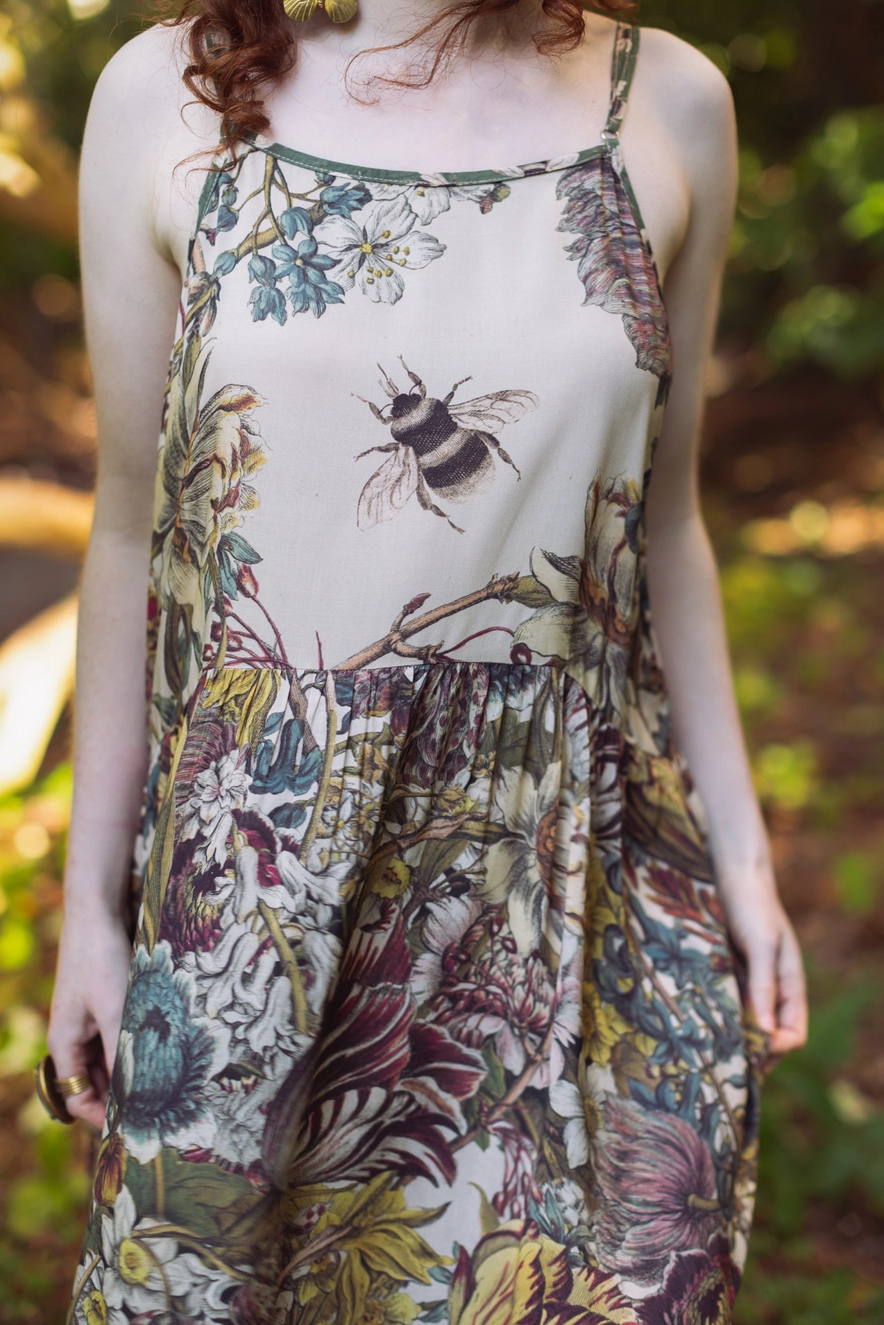 Love Grows Wild Bohéme Slip Dress with Bees