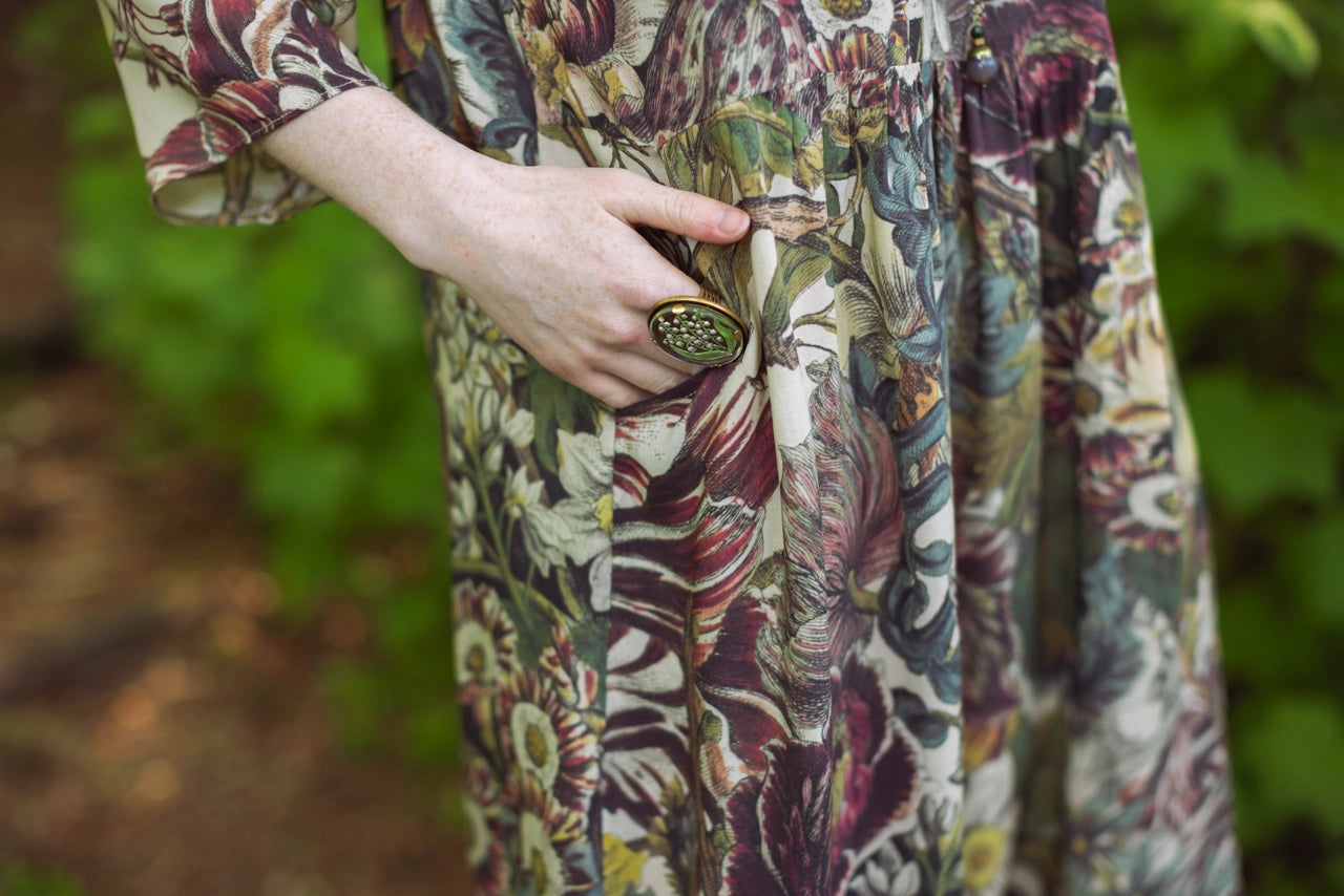 Love Grows Wild Artist Tunic Dress with Pockets & Bees