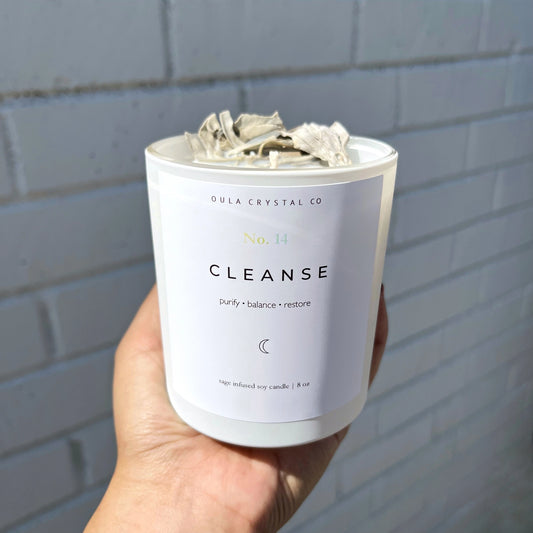 Cleanse- Crystal Infused Soy Candle