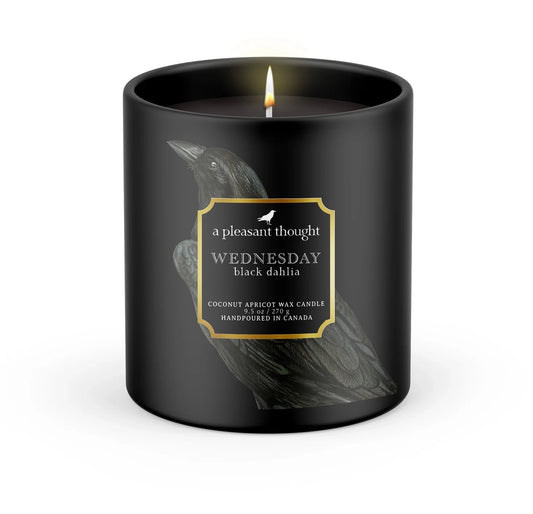 Wednesday | Black Dahlia | Raven Candle -  A Pleasant Thought Candle Co