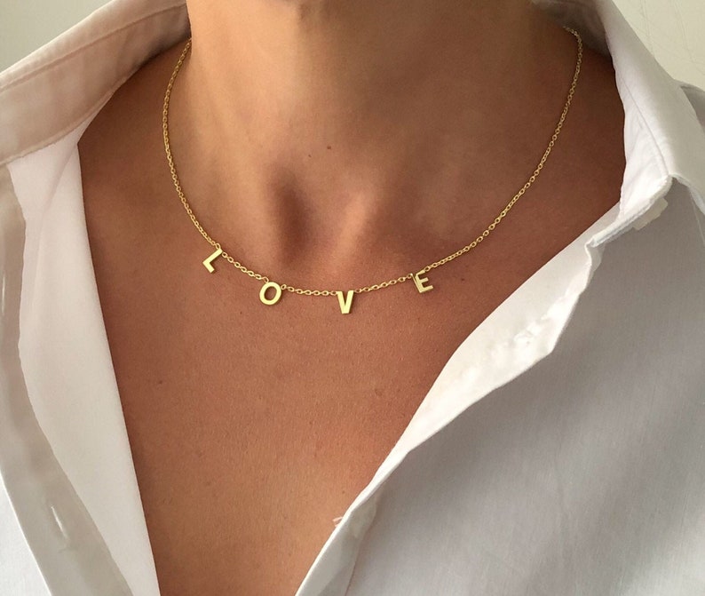 LOVE Necklace - Available in 14kt Gold Vermeil, Rose Gold And Sterling Silver