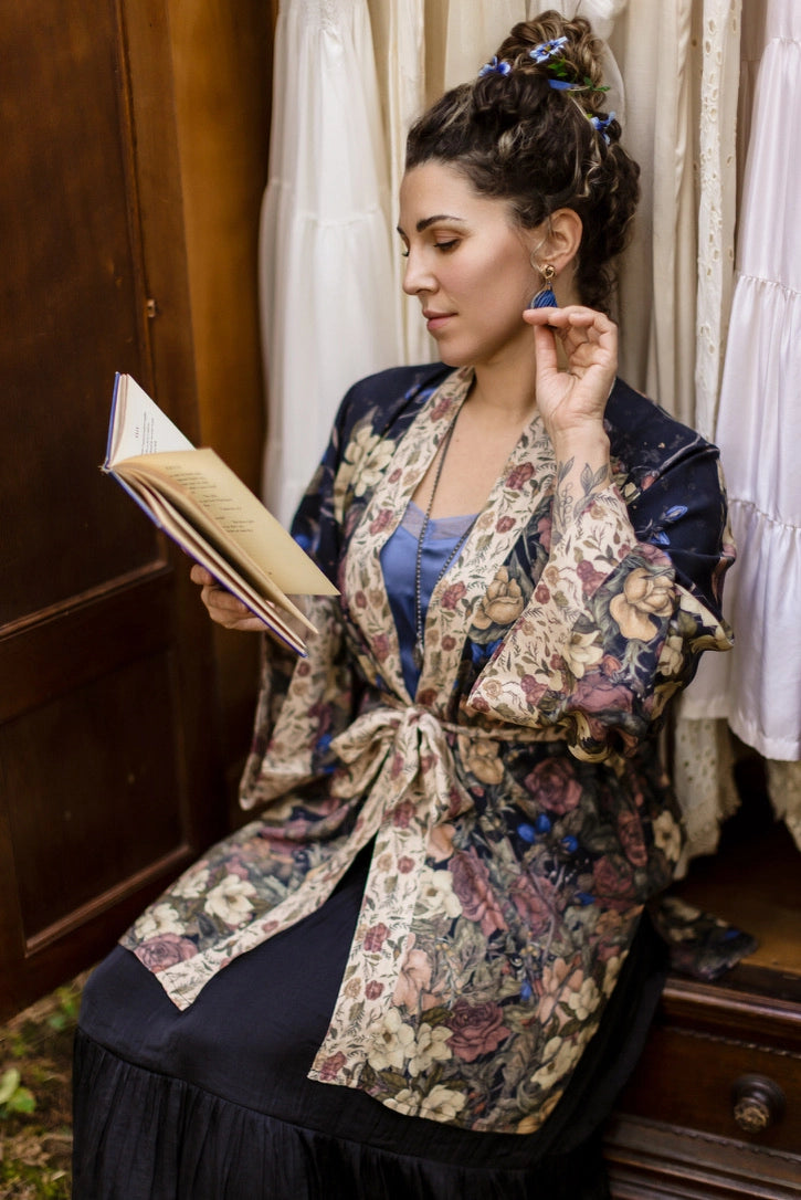 Lionheart Matinée Duster w/ Florals & Narnia Inspired Print - Pre Order - Ships in March 2026