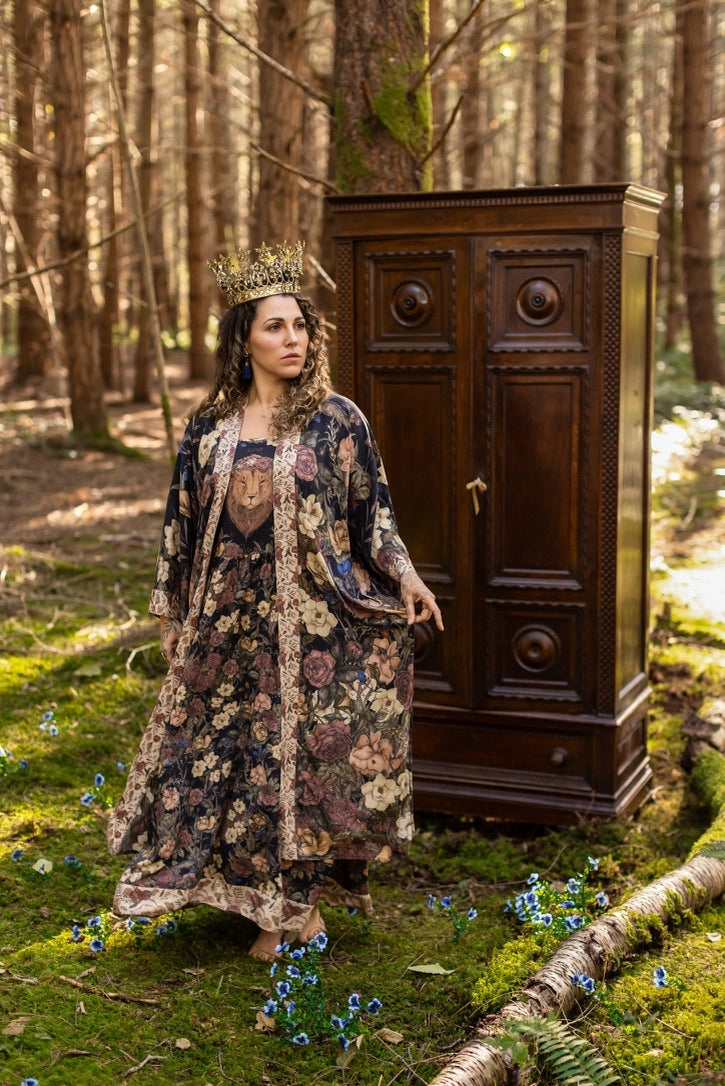 Lionheart Bohéme Slip Dress w/ Botanicals & Narnia Print Pre-Order Ships March 2026