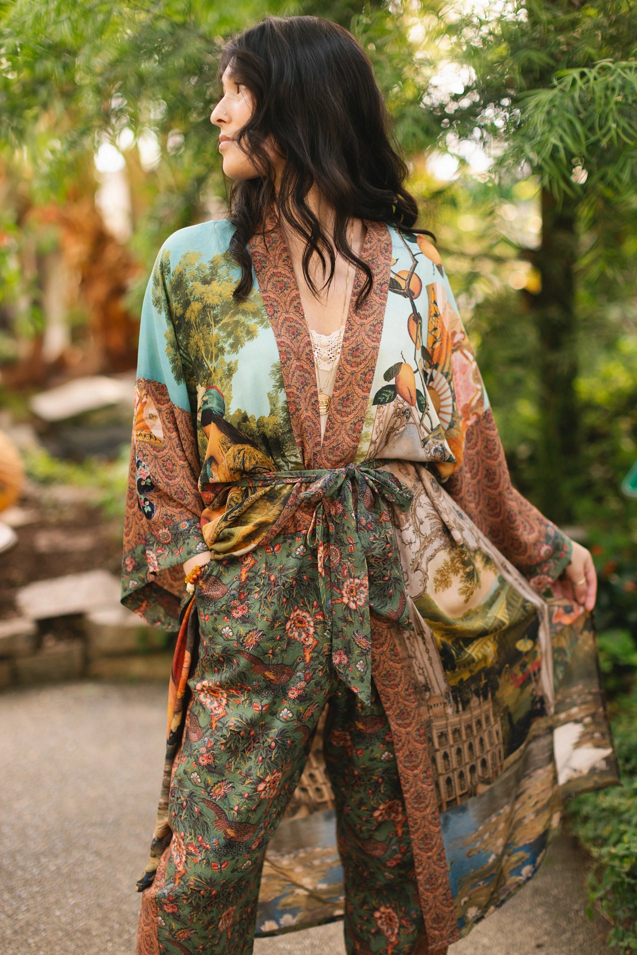 Market of Stars - Secret Garden Long Duster Bamboo Kimono (Pre-Order - Will Ship Middle of July)