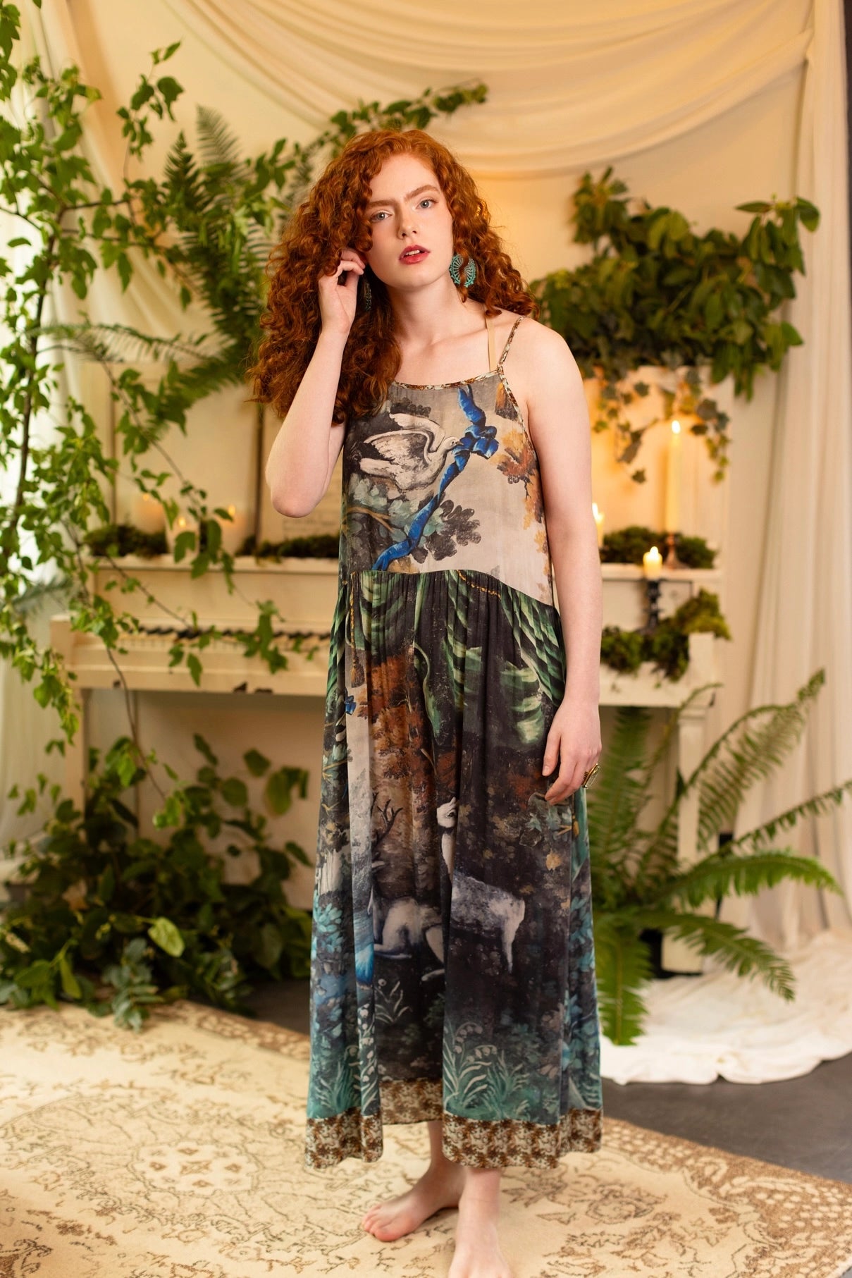 Market Of Stars Theatre of Dreams Bohéme Bamboo Slip Dress with Deer - Preorder Ships August 1 - 30th