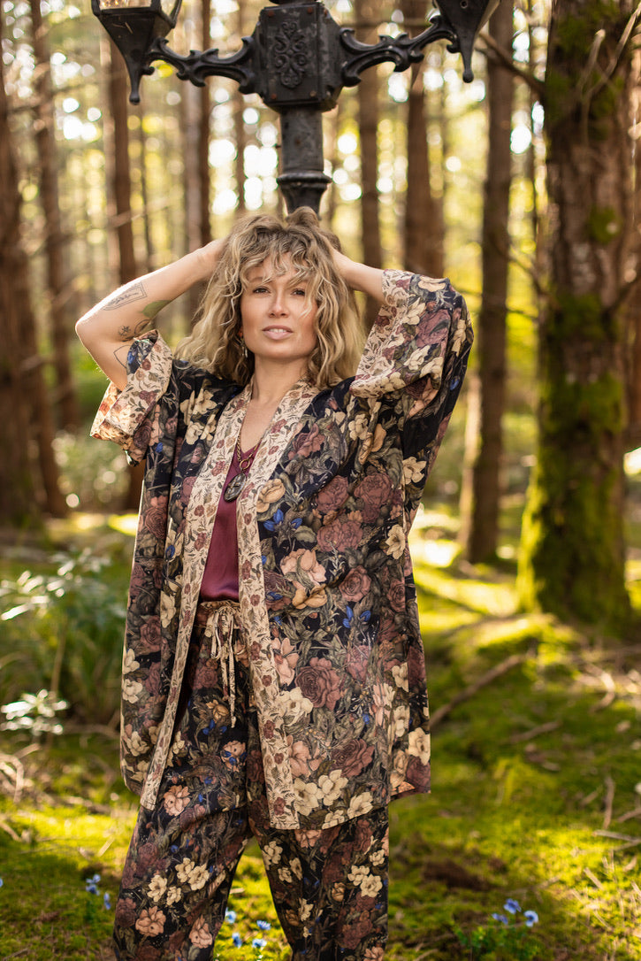 Lionheart Matinée Duster w/ Florals & Narnia Inspired Print - Pre Order - Ships in March 2026
