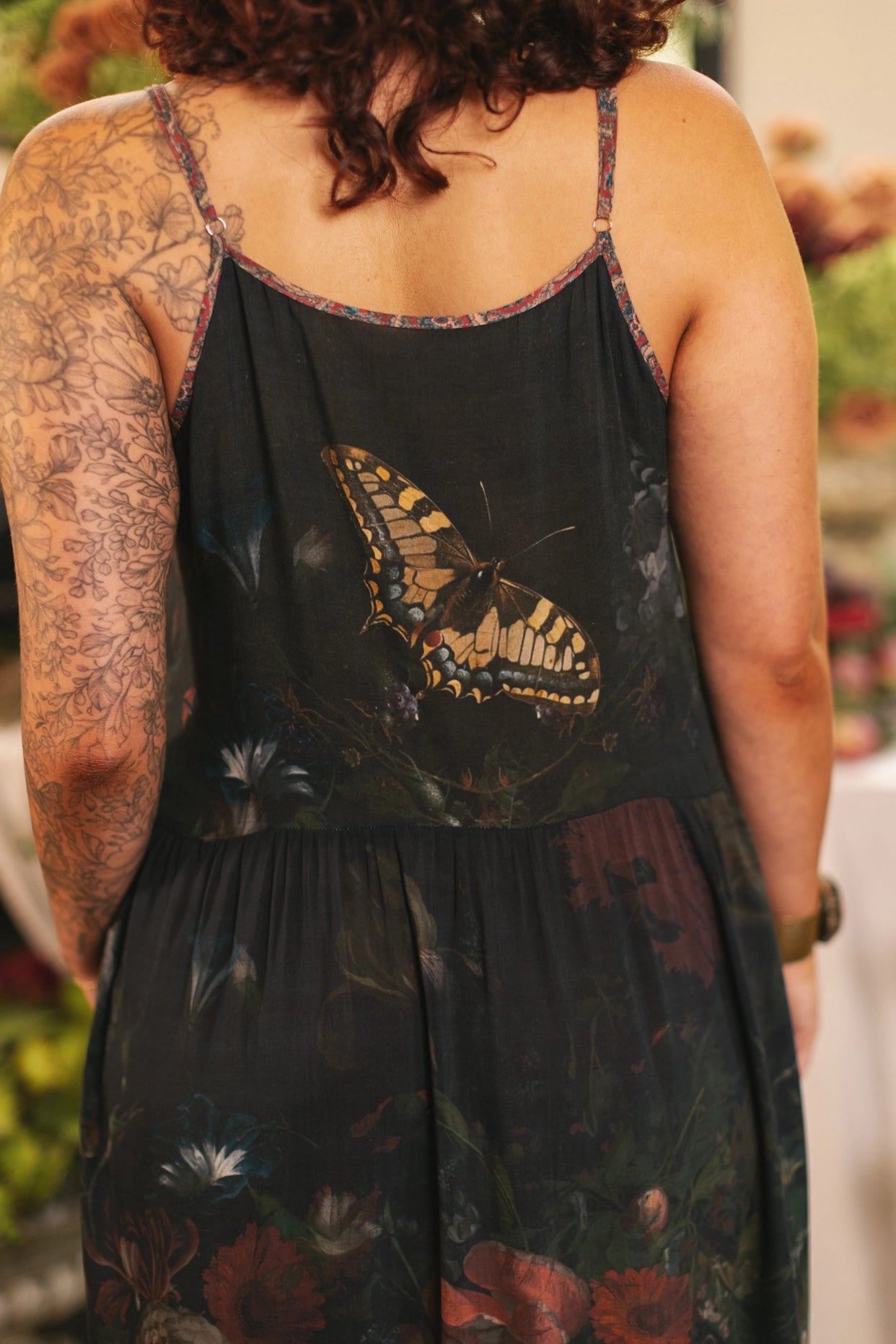 Flight of Fancy Bohéme Long Maxi Slip Dress With Hummingbirds - Pre-Order - Ships In May