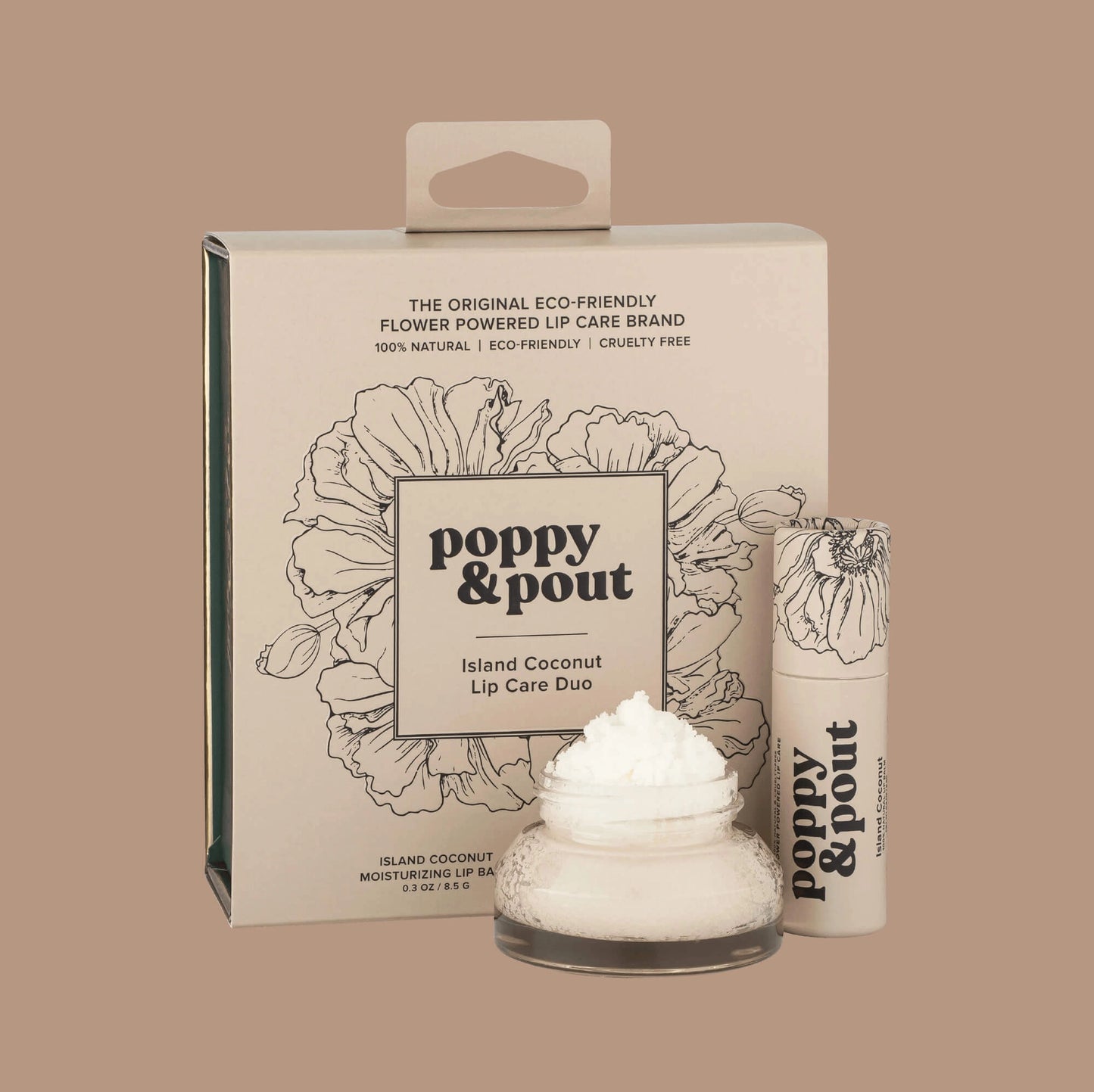 Poppy & Pout Island Coconut Lip Care Duo