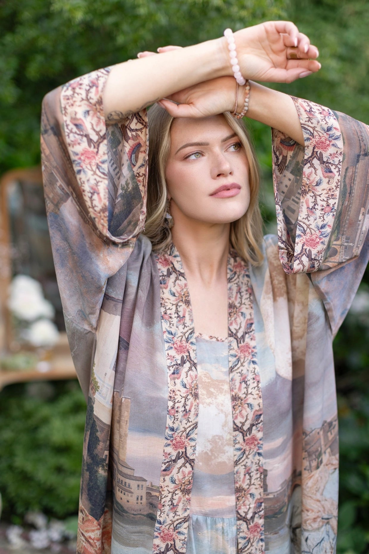 Imaginarium Bohemian Long Duster Bamboo Kimono Robe with Moon Pre-Order - Ships February 2025