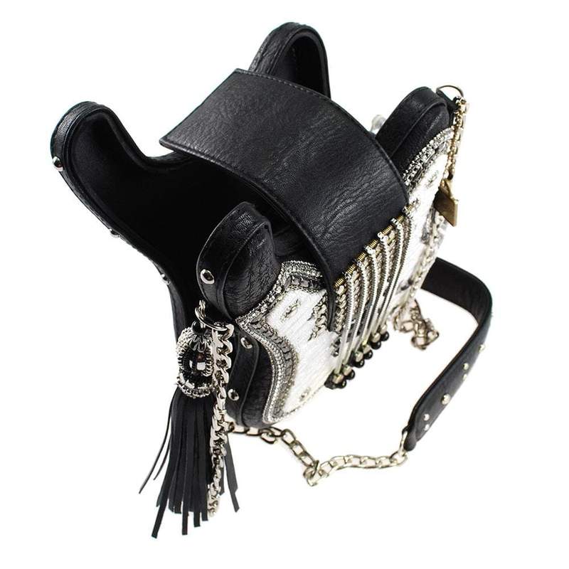 Mary Frances - Greatest Hits Beaded Crossbody Guitar Handbag