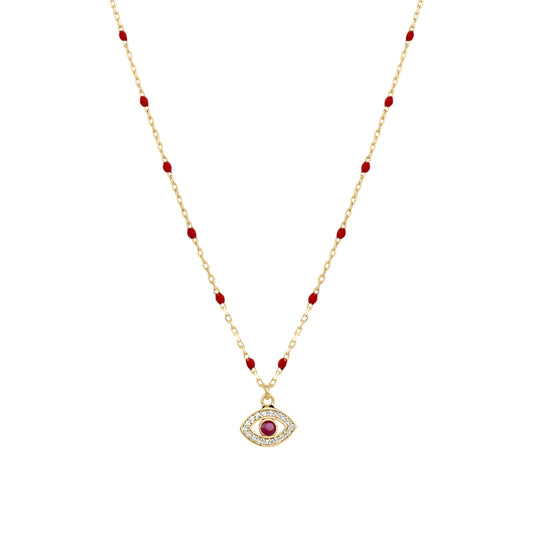 Rosary Chain Evil Eye Protection Necklace - Available In 4 Colors