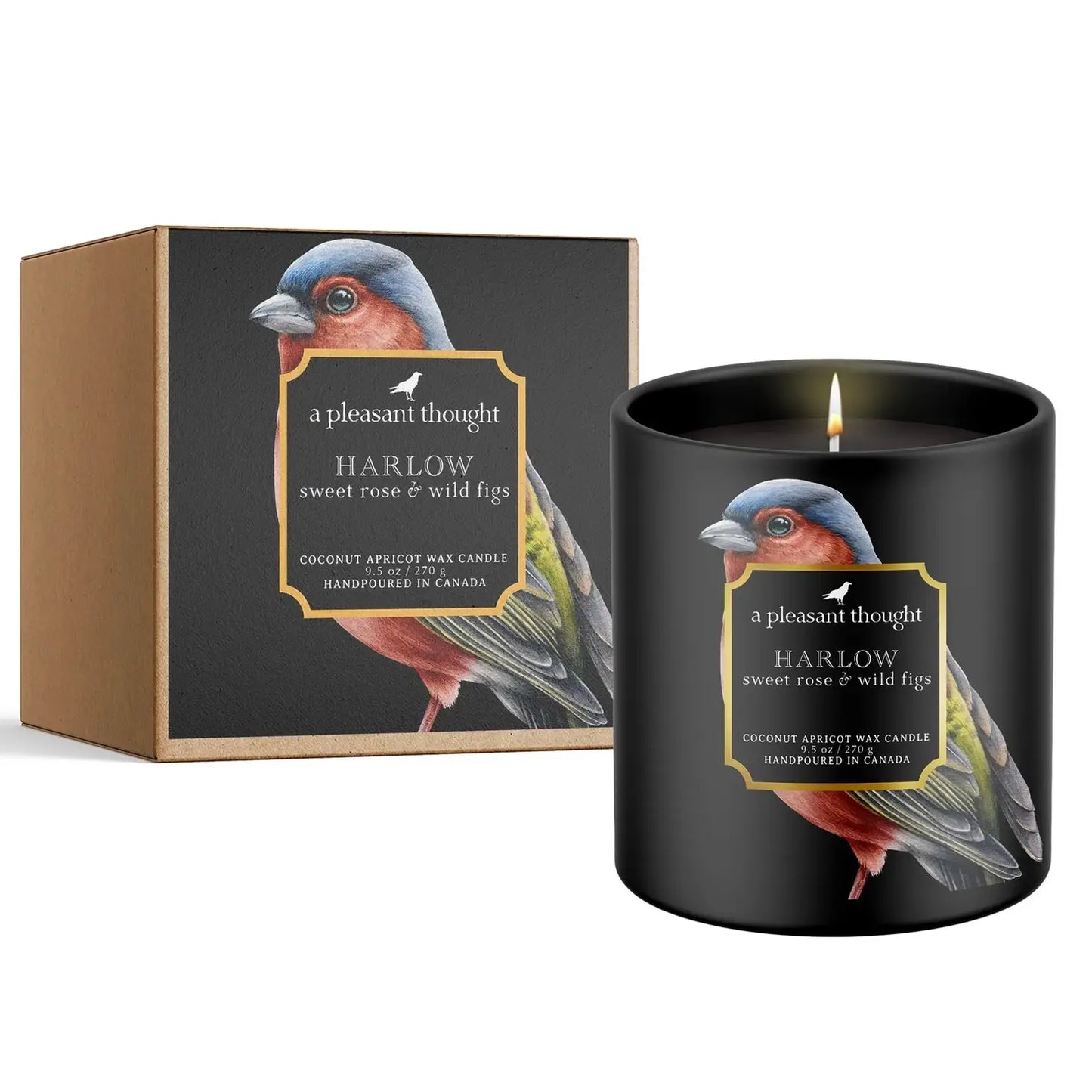 Harlow | Sweet Rose & Wild Figs | Raven Candle -  A Pleasant Thought Candle Co