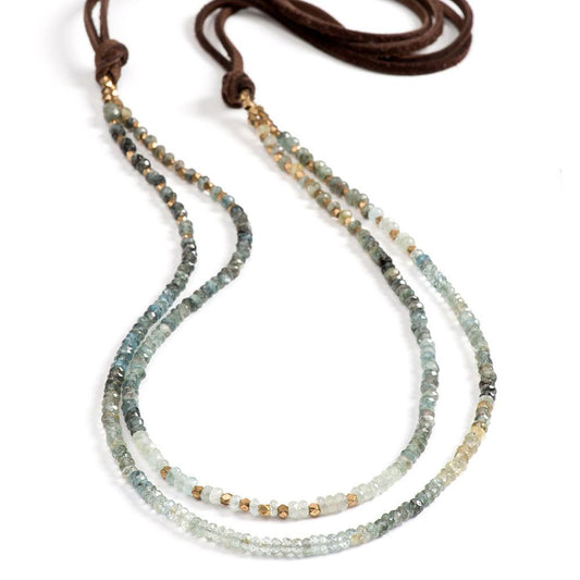 Alexia Viola Napa Valley Canyon Necklace Moss Aquamarine