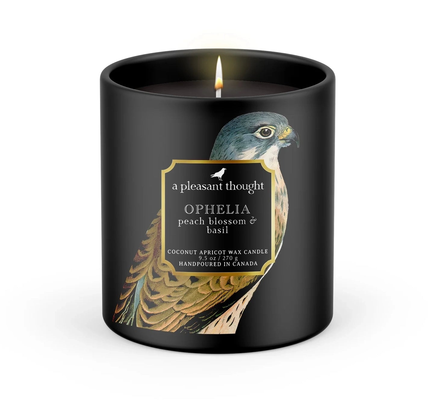 Ophelia | Peach Blossom & Basil | Raven Candle  -  A Pleasant Thought Candle Co