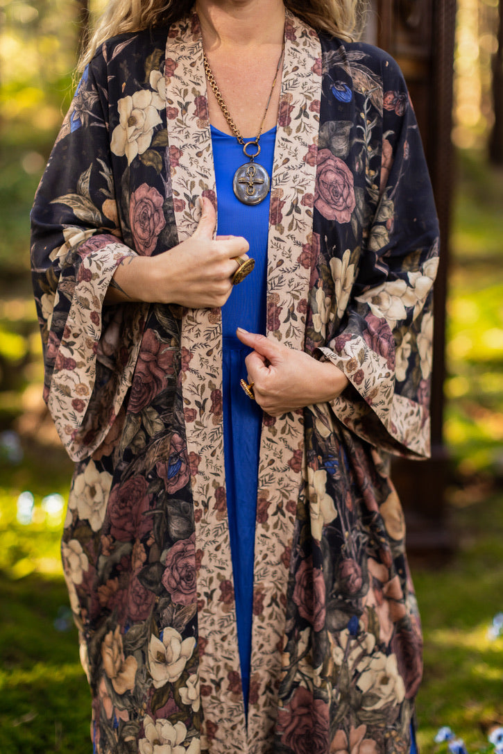 Lionheart Opera Duster w/ Botanicals & Narnia Inspired Print - Pre Order - Ships in March 2026