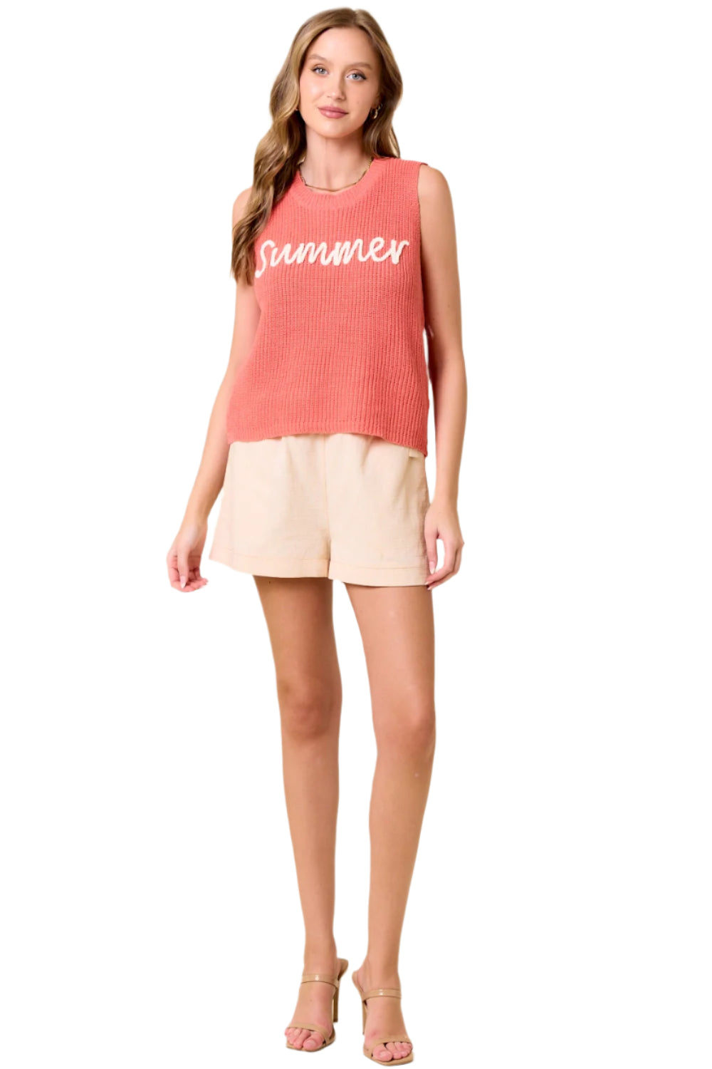 Round Neck Summer Sweater Tank Top