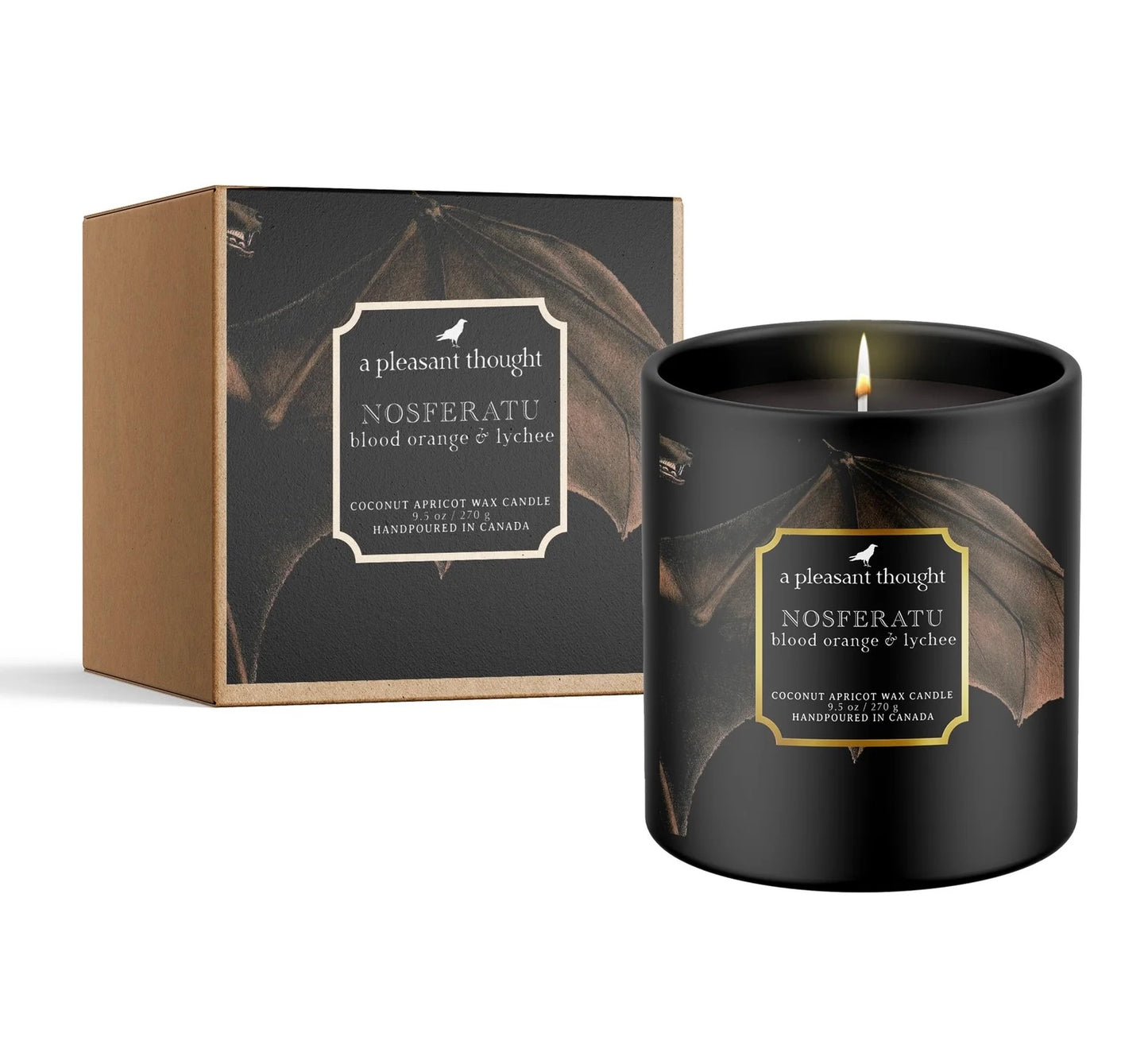 Nosferatu | Blood Orange & Lychee | Raven Candle -  A Pleasant Thought Candle Co