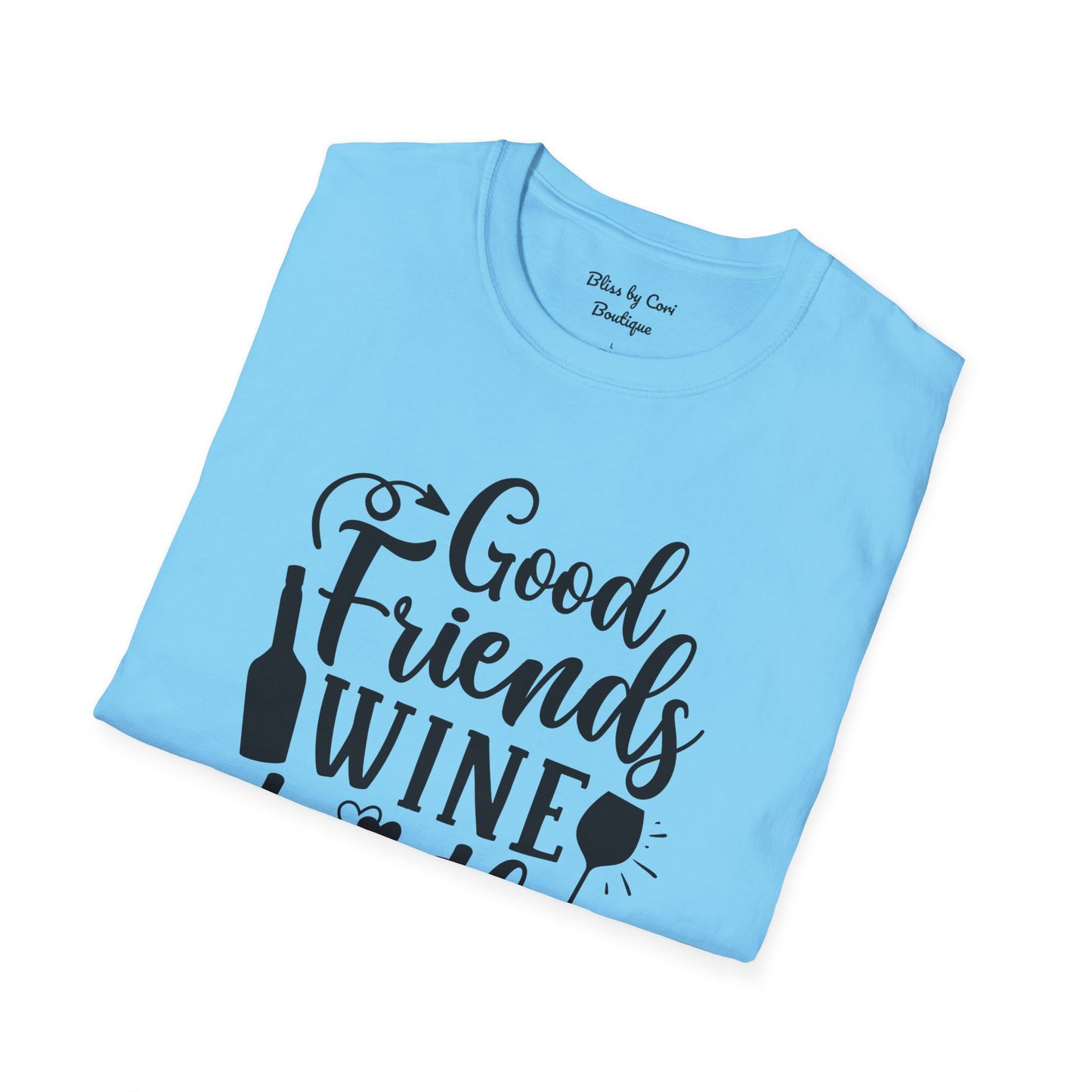 Good Friends Wine Together Softstyle T-Shirt Available In 14 Colors