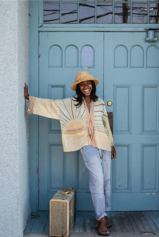 Market of Stars - Radiate Love Cropped Bamboo Kimono Cardigan