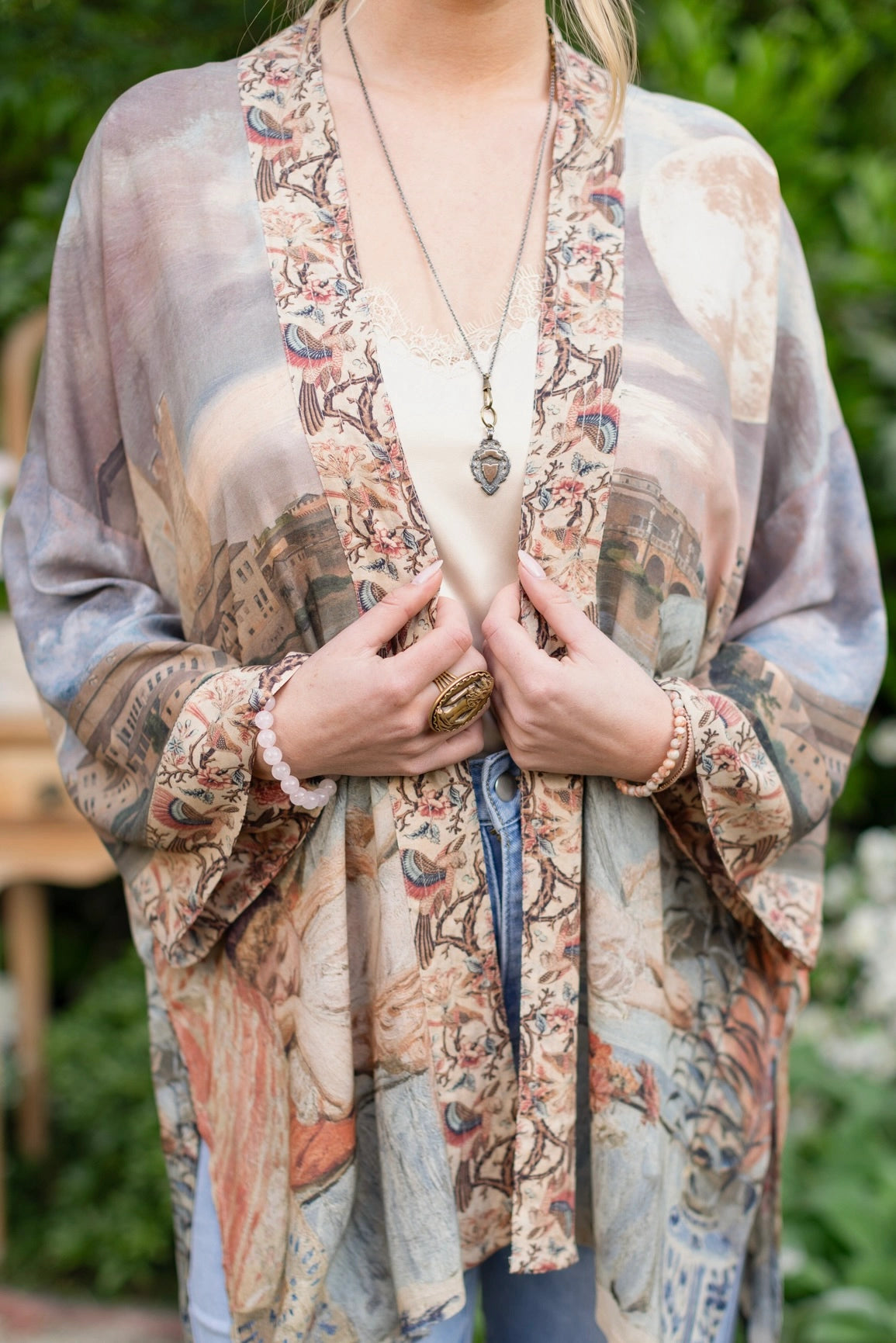 Market Of Stars Imaginarium Bamboo Bohemian Kimono Cardigan with Belt Pre Order Ships February 2025