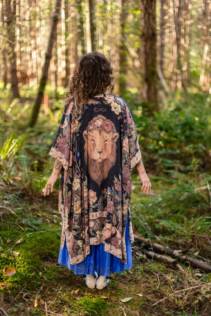 Lionheart Bohemian Goddess Starduster Kimono with Botanicals - Pre Order - Ships in March 2026