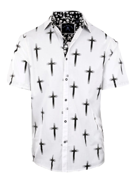 Crossroads White Men's Shirt