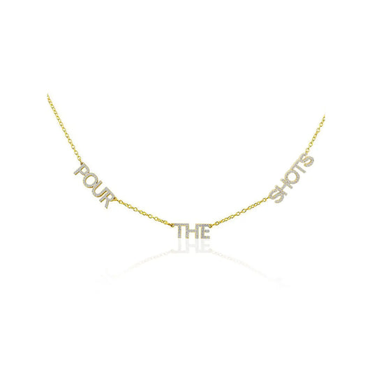 Pour The Shots CZ Necklace