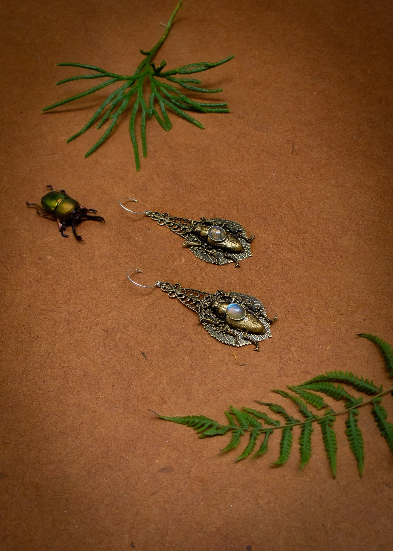 Labradorite Lantern Earrings
