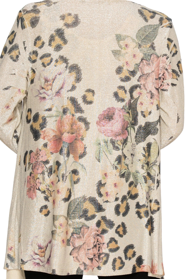 Leo Rose Shimmery Lurex Cardigan - Ships Late September
