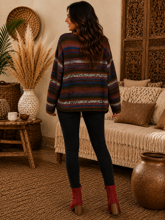 Multi Colored Striped Sweater — Bliss by Cori Boutique