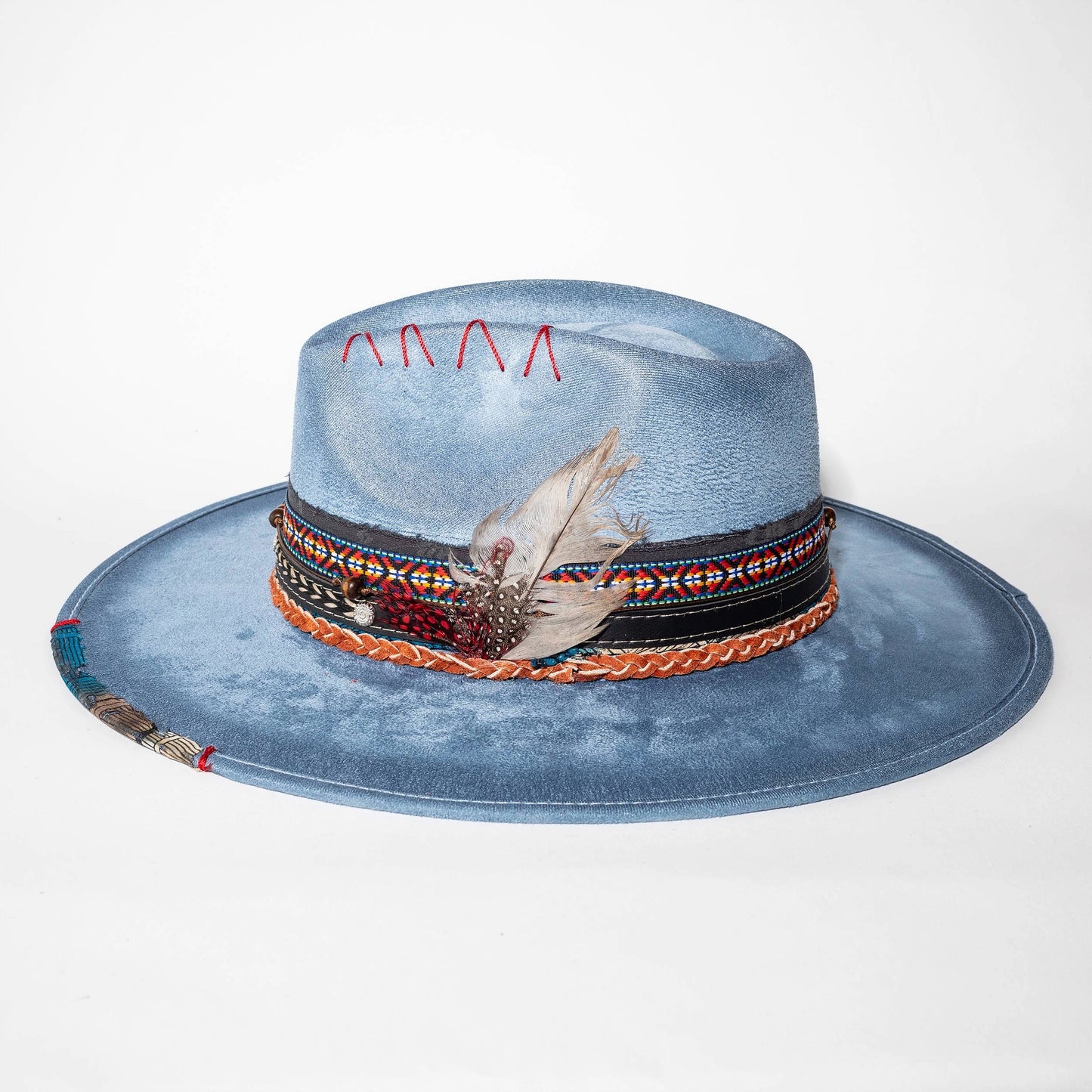 Top Quality Vegan Suede Hat - Coachella Cowgirl Denim