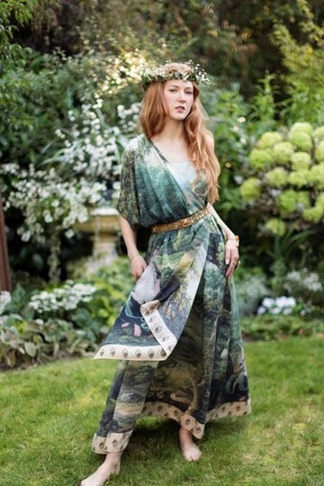 The Mythmaker Bohemian Scarf w/ Pastoral Landscape & Unicorn Pre-Order Ships March 2026