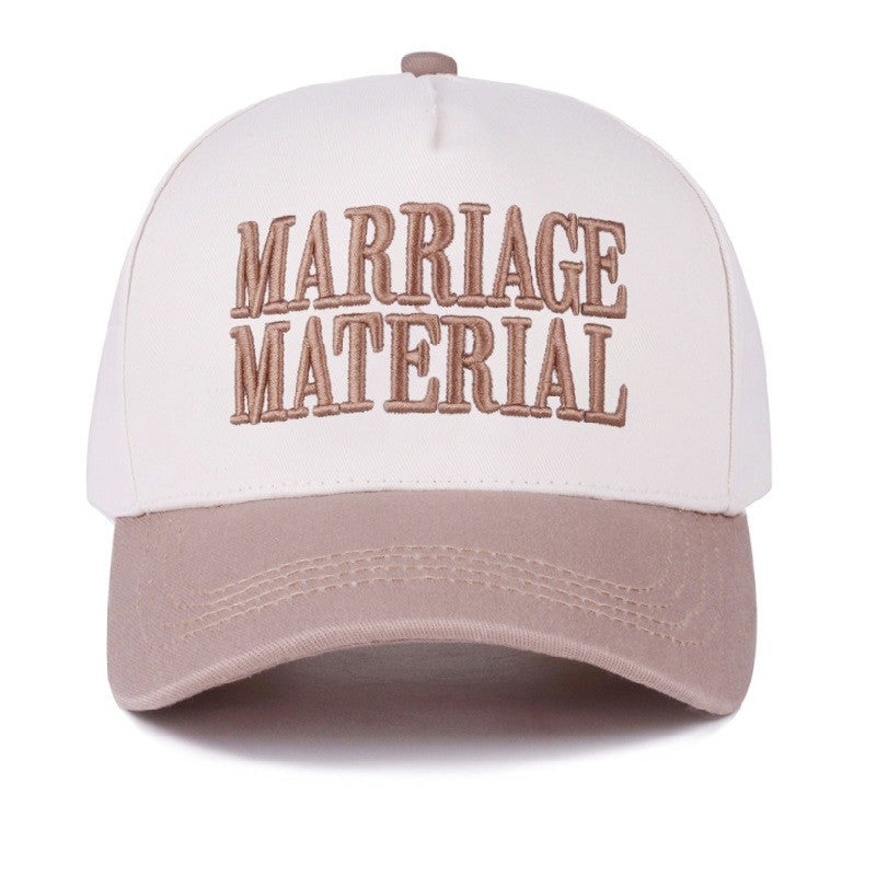 Marriage Material Two Tone Canvas Cotton Cap & Colors - Available in 7 Colors