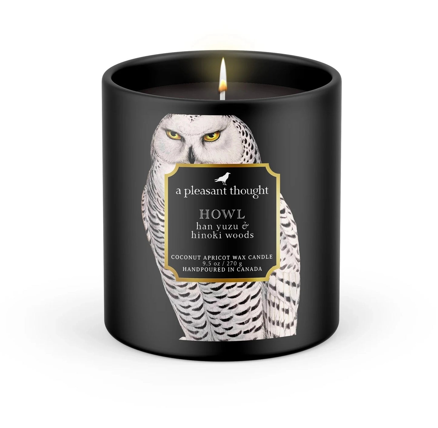 Howl | Han Yuzu & Hinoki Woods | Raven Candle -  A Pleasant Thought Candle Co